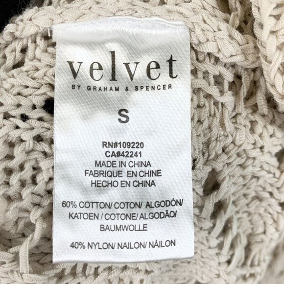 NEW Velvet Ds Cotton Tape Sweater Size S - Picture 10 of 10
